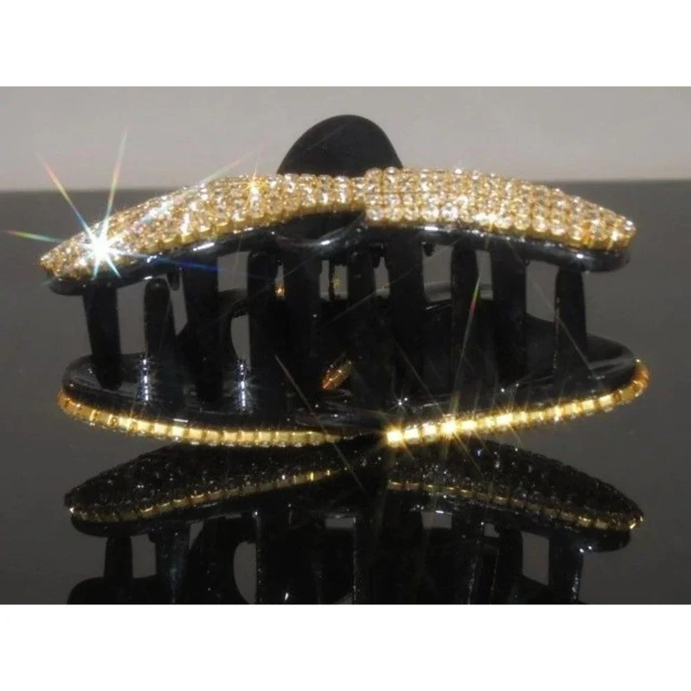 1 New Gorgeous Hair Clip with Shinny Crystals Hair Jewelry Accessories US Seller